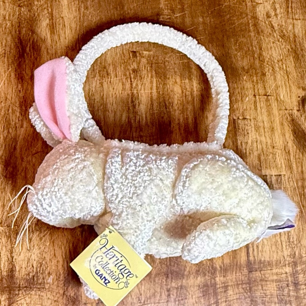Vintage Ganz Plush Bunny Easter Basket Heritage Collection NWT